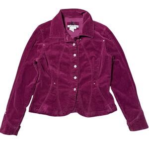 Vintage Y2K AMI Maroon Red Velvet Blazer Size Small